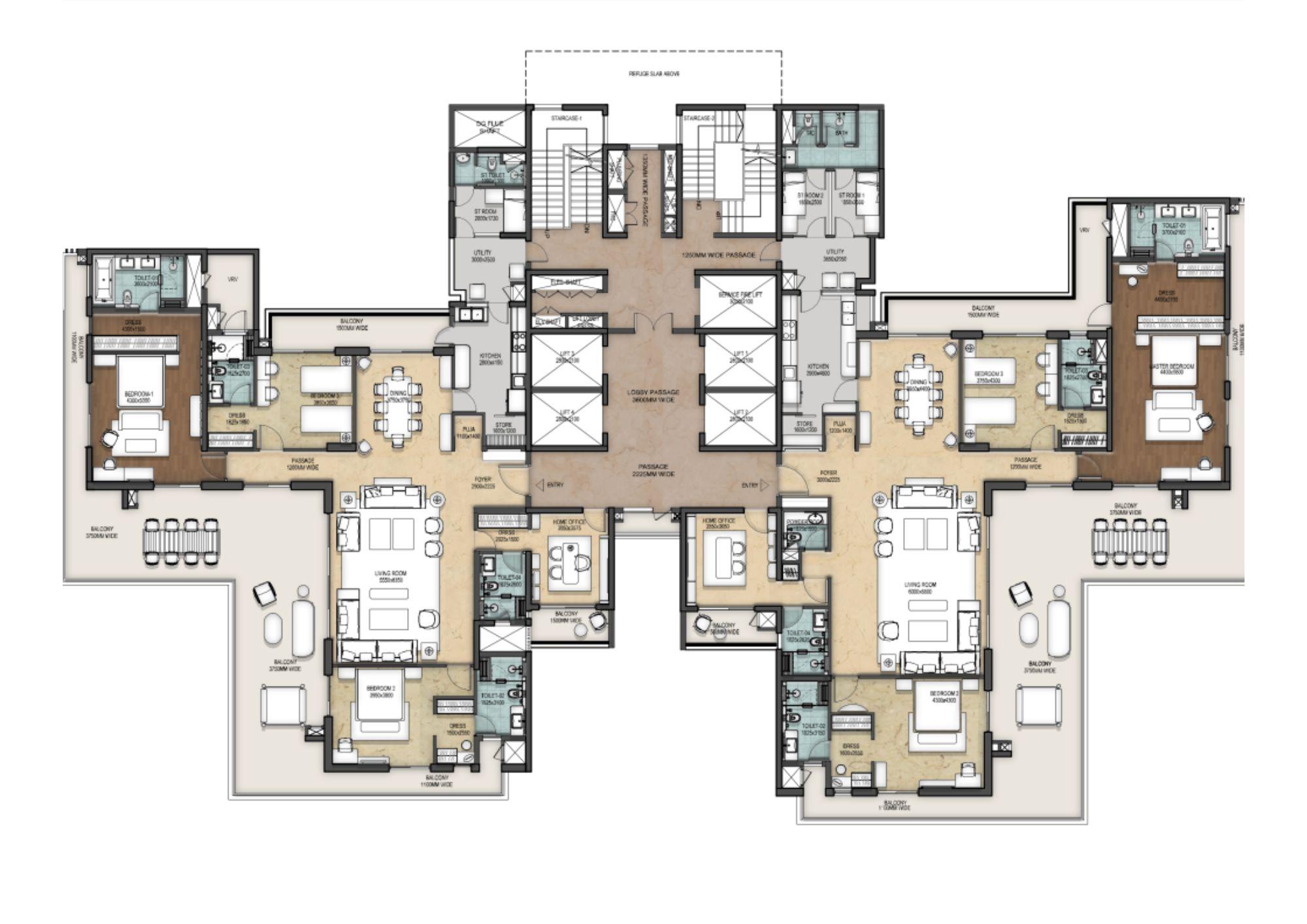 Max-Estates-128-4.5-BHK-Layout-Opulnz-Abode